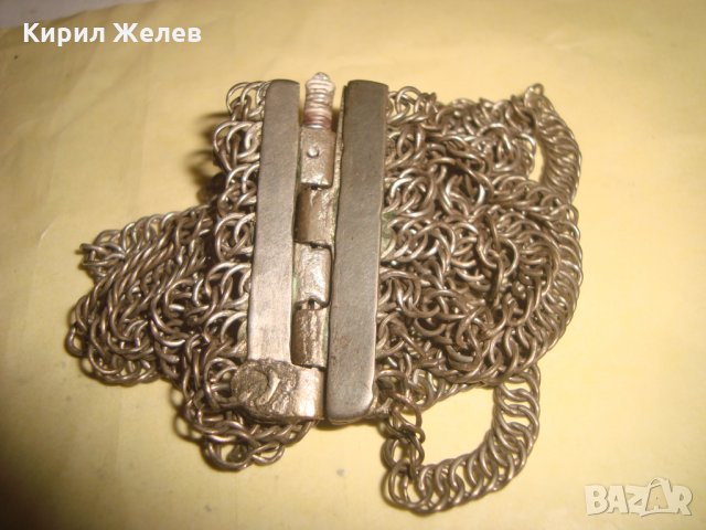 19 век сребърна сачанена възрожденска ПЛЕТКА ГРИВНА ЕТНО НАКИТ за НОСИЯ с ЩИФТ МАЙСТОРСКО БИЖУ 22282, снимка 9 - Антикварни и старинни предмети - 33215629