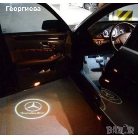 LED лого проектор за врати, 2 бр. Mercedes/ BMW/ Volkswagen, снимка 4 - Аксесоари и консумативи - 43866764