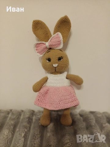 Зайче с рокля!, снимка 2 - Плюшени играчки - 52586266