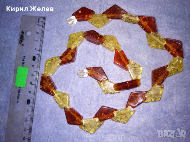 ПРЕКРАСНА ОГЪРЛИЦА КОЛИЕ ГЕРДАН ЕФЕКТНА ИМИТАЦИЯ на БАЛТИЙСКИ КЕХЛИБАР 26592, снимка 2 - Колиета, медальони, синджири - 40472548