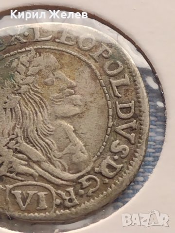 Сребърна монета 6 кройцера 1673г. Леополд първи Кремниц Унгария 13656, снимка 5 - Нумизматика и бонистика - 43000517