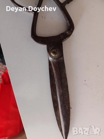 Ножици от ковано желязо 1882г., снимка 3 - Антикварни и старинни предмети - 51881253