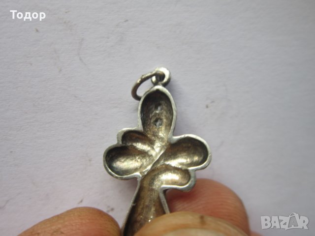 Стар сребърен кръст с камъни , снимка 5 - Други - 26686277