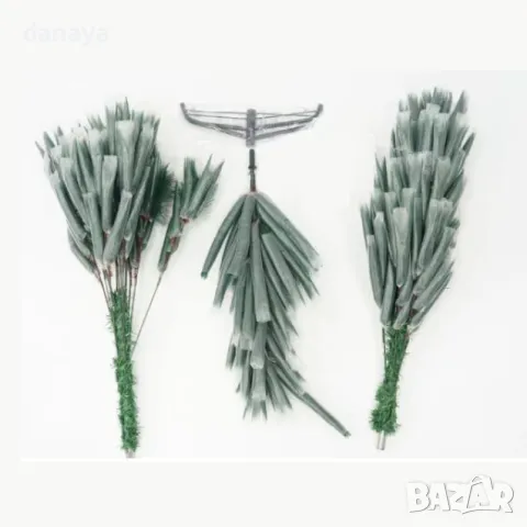 5294 Голяма изкуствена коледна елха,180 см, 210 см, зелена, с дълги иглички, снимка 4 - Изкуствени цветя - 47531708