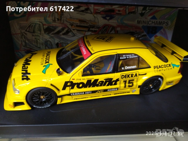 1:18 Метален модел на MERCEDES C-Klass DTM Team AMG - UT models / Minichamps, снимка 4 - Колекции - 53142144