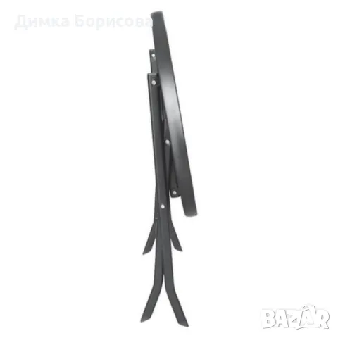 Маса Muhler D60xH74cm, сгъваема, стъклен плот, снимка 2 - Маси - 50356169