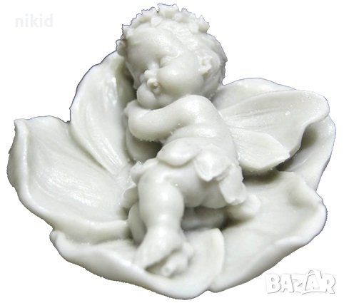 3d Бебе ангел с крила в цвете силиконов молд форма за декор украса фондан шоколад гипс сапун калъп, снимка 3 - Форми - 36905829