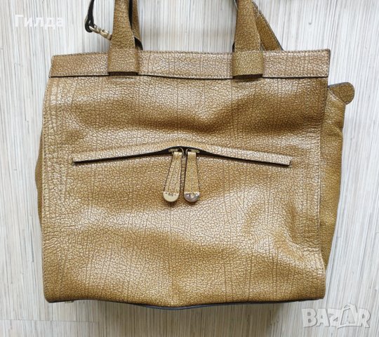 оригинална Coccinelle бежова кожена чанта налична, снимка 9 - Чанти - 35290188