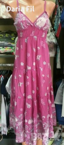 Дълга рокля с тънки презрамки, снимка 1