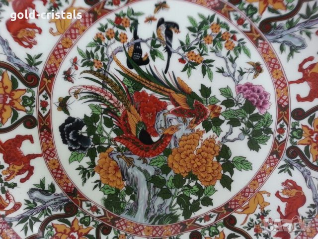 китайска порцеланова чиния ръчна изроботка, снимка 5 - Антикварни и старинни предмети - 26223816