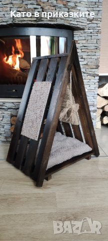 Дървено иглу за куче и коте Легло за котки и кучета, снимка 7 - Други стоки за животни - 39524813