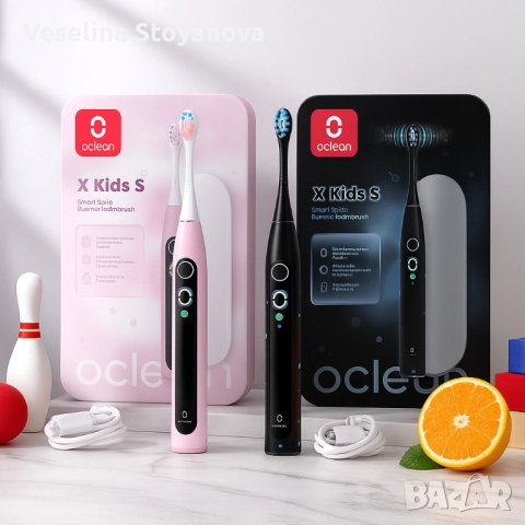 Електрическа четка за зъби Oclean X Kids Set, 1бp. накрайник, Калъф, снимка 2 - Други - 52734612