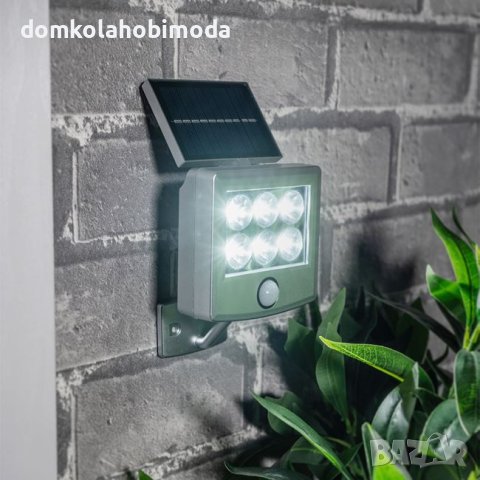 Соларен фенер със сензор за движение, за стена, настолен, за окачване,10х7х20 см