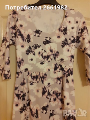 Разкпшна лилава рокля/туника на цветя, снимка 2 - Рокли - 33522643