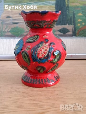 Винтидж керамична ваза West Germany , снимка 4 - Антикварни и старинни предмети - 43473627
