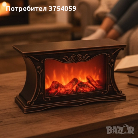 Декоративна LED камина с реалистичен ефект на пламък и жарава, снимка 2 - Декорация за дома - 51928731