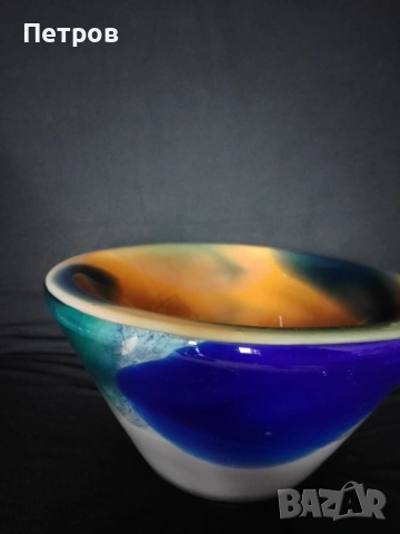 фруктиера, купа стъкло 13.5/22.5 см, снимка 5 - Антикварни и старинни предмети - 53062518