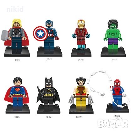 8 фигурки за Лего конструктор герои Marvel Марвел Отмъстителите Батман Супермен СпайдърМен, снимка 5 - Фигурки - 17552855