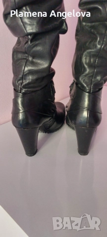Гръцки кожени ботуши на висок ток, снимка 4 - Детски боти и ботуши - 52351346
