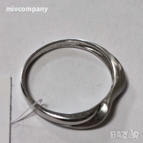 Златен пръстен 1.74гр.(бяло злато), снимка 3 - Пръстени - 53468006