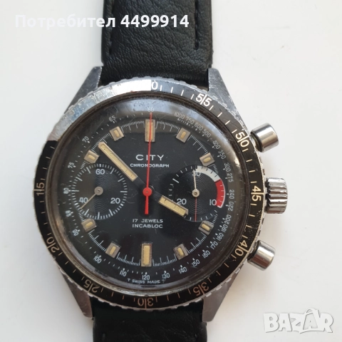 Мъжки механичен часовник CITY chronograph, снимка 10 - Антикварни и старинни предмети - 51749426