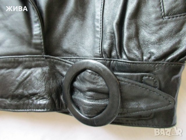 LOVE DOLL естествена кожа, черно дамско яке, снимка 5 - Якета - 32456518