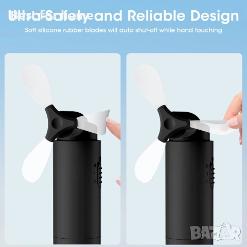 OLV Ръчен мини вентилатор, преносим, ​​акумулаторен,, снимка 3 - Друга електроника - 53204653