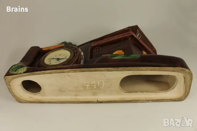 Стар Немски Часовник MERCEDES Порцеланов Къщичка, снимка 6 - Антикварни и старинни предмети - 47385554