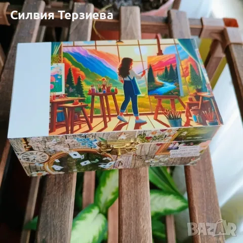 Ръчно изработена дървена кутия 