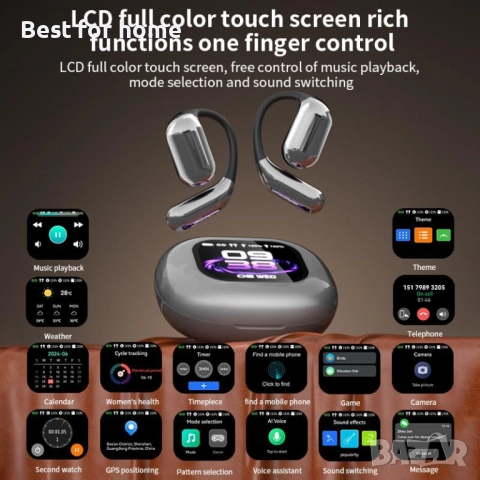 Q16PRO AI безжични слушалки за превод със 70 часа Bluetooth 5.4  превод в реално време на 144 езика, снимка 8 - Други - 52964014