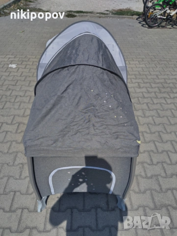 CANGAROO Детска кошара ISLEEP сив, снимка 6 - Детски люлки - 53565197