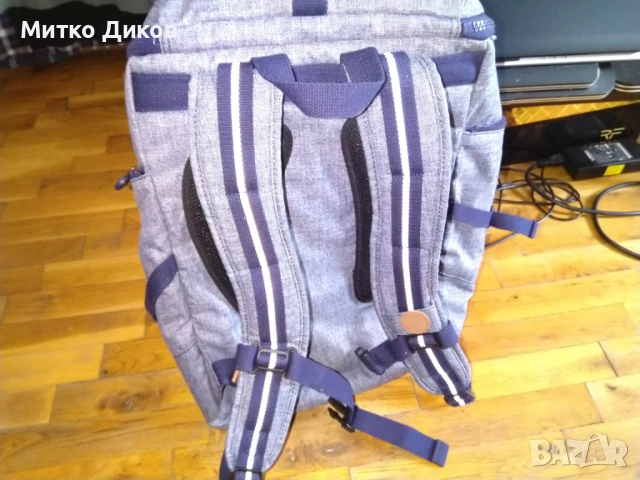 KIPLING SCHOOL BAG UPGRADE CRAFT NAVY C 46х30х21см маркова раница става лаптопс маймунка , снимка 7 - Раници - 50576340