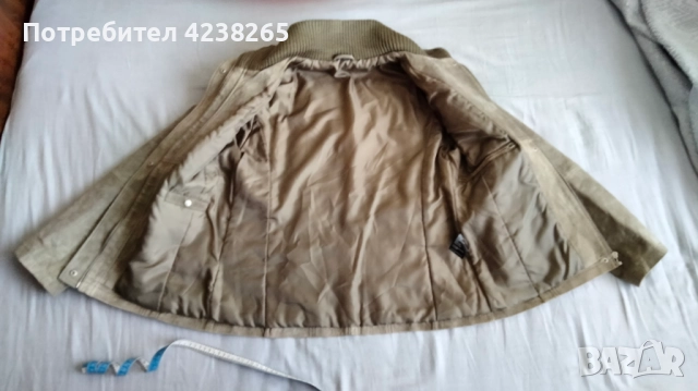 яке дамско,естествена кожа-велур, зелено, снимка 2 - Якета - 52824722