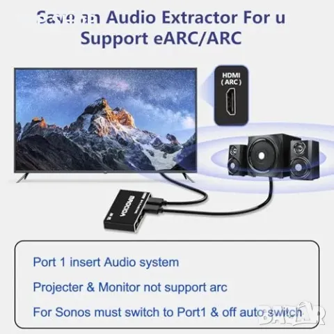 Нов HDMI Сплитер 3 в 1 за 8K, 4K PS5, Xbox, Apple TV с iOS управление, снимка 4 - Друга електроника - 49498040
