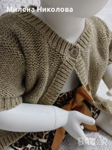 Жилетка със сатенени панталонки, снимка 2 - Комплекти за бебе - 52859978