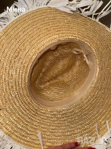 Сламена шапка, снимка 3 - Шапки - 50650611