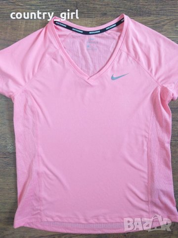 Nike Dry Miler Top V-Neck - страхотна дамска тениска КАТО НОВА, снимка 7 - Тениски - 28643953