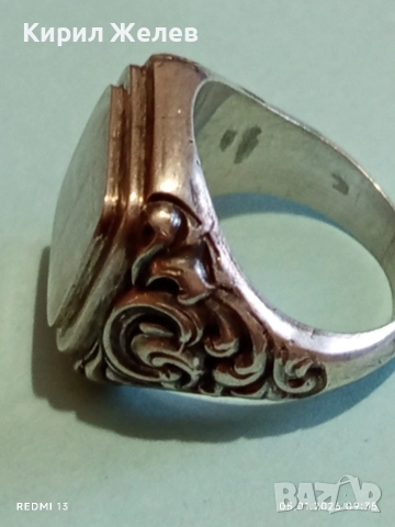 Винтидж класически модел сребърен пръстен орнаментиран майсторска ръчна изработка 12345, снимка 7 - Пръстени - 52982531