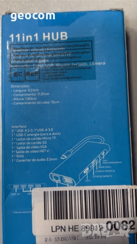 11в1 USB Type-C HUB (Нов,4K HDMI,4xUSB,SD/MMC/mSD,LAN,D-SUB), снимка 6 - Друга електроника - 52524521