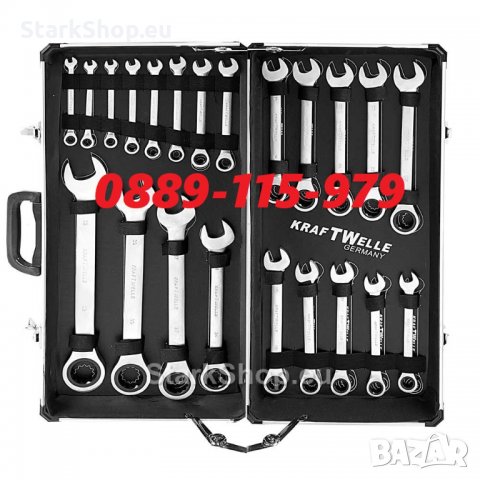22бр. Прави звездогаечни тресчотъчни ключове Kraftwelle 6-32mm в куфар