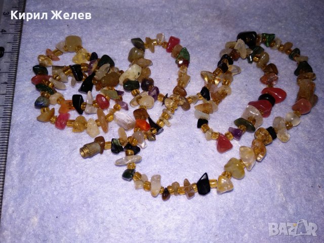 ГЕРДАНЧЕ СКЪПОЦЕННО КОЛИЕ от НАТУРАЛНИ ЦВЕТНИ КАМЪЧЕТА и МЪНИСТА 34706, снимка 5 - Колиета, медальони, синджири - 39192694