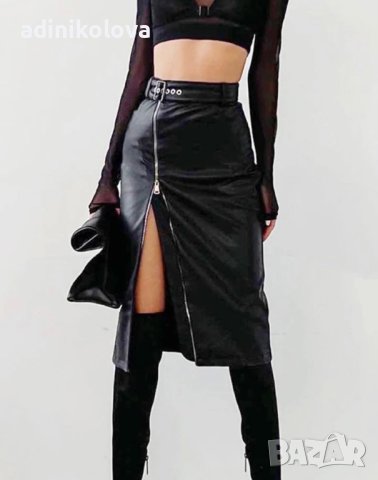 Нова кожена пола, снимка 2 - Поли - 42974131