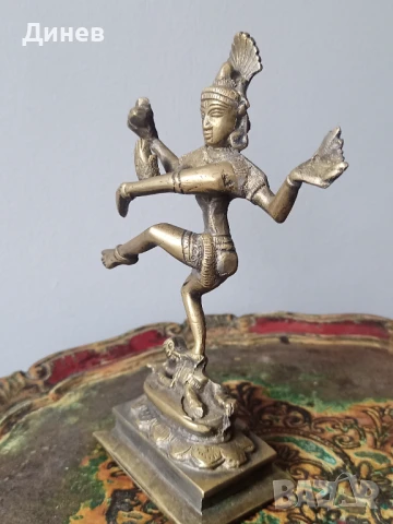 Месингова статуетка Шива Южна азия, снимка 2 - Статуетки - 50831622