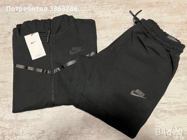 Мъжки екип Nike Tech Fleece Black, снимка 1 - Спортни дрехи, екипи - 44063455