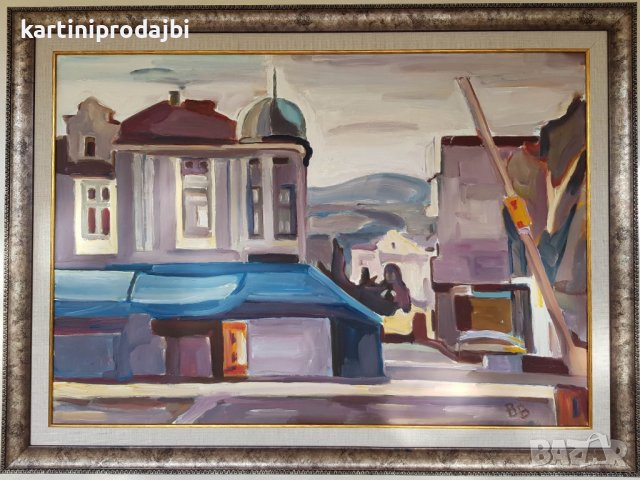 Маслена картина " Изглед от града ", снимка 9 - Картини - 24517015