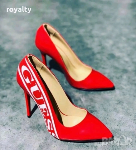 Guess Червени Дамски Обувки На Ток 36-40 Номер 