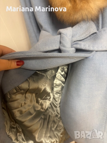 Кашмирено палто естествен косъм, снимка 7 - Палта, манта - 52923236