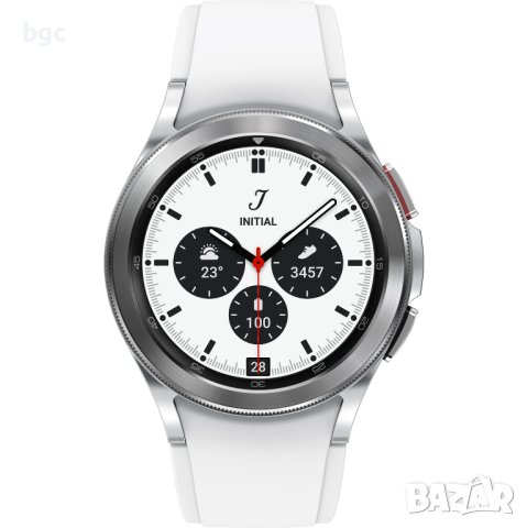 НОВ Часовник Smartwatch Samsung Galaxy Watch 4, 42mm, LTE, Classic, Silver - 24  месеца гаранция, снимка 3 - Смарт часовници - 42979054