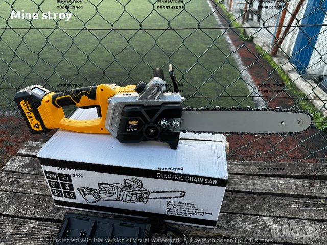 Акумулаторна Резачка за Дърва DeWalt 36V 6.0AH Верижен Трион Девалт, снимка 5 - Градинска техника - 39759516