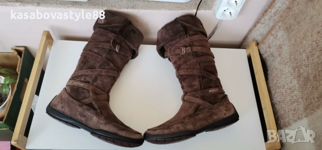 Ботуши Esprit Естествен велур 40.5н., снимка 8 - Дамски ботуши - 52957244